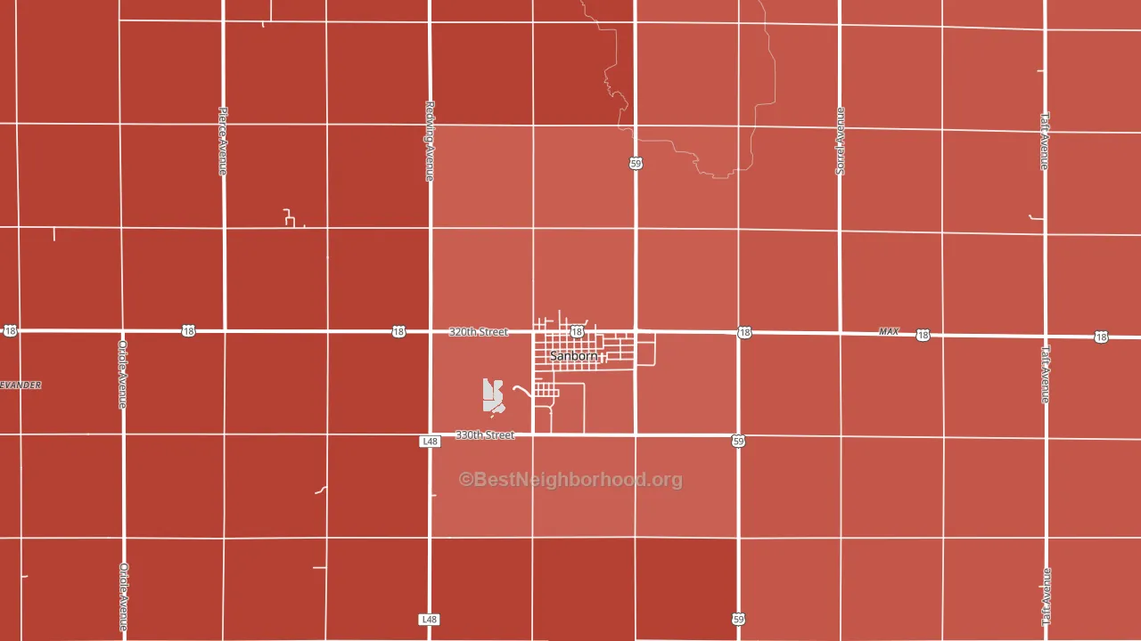 51248, IA block-group political-lean map