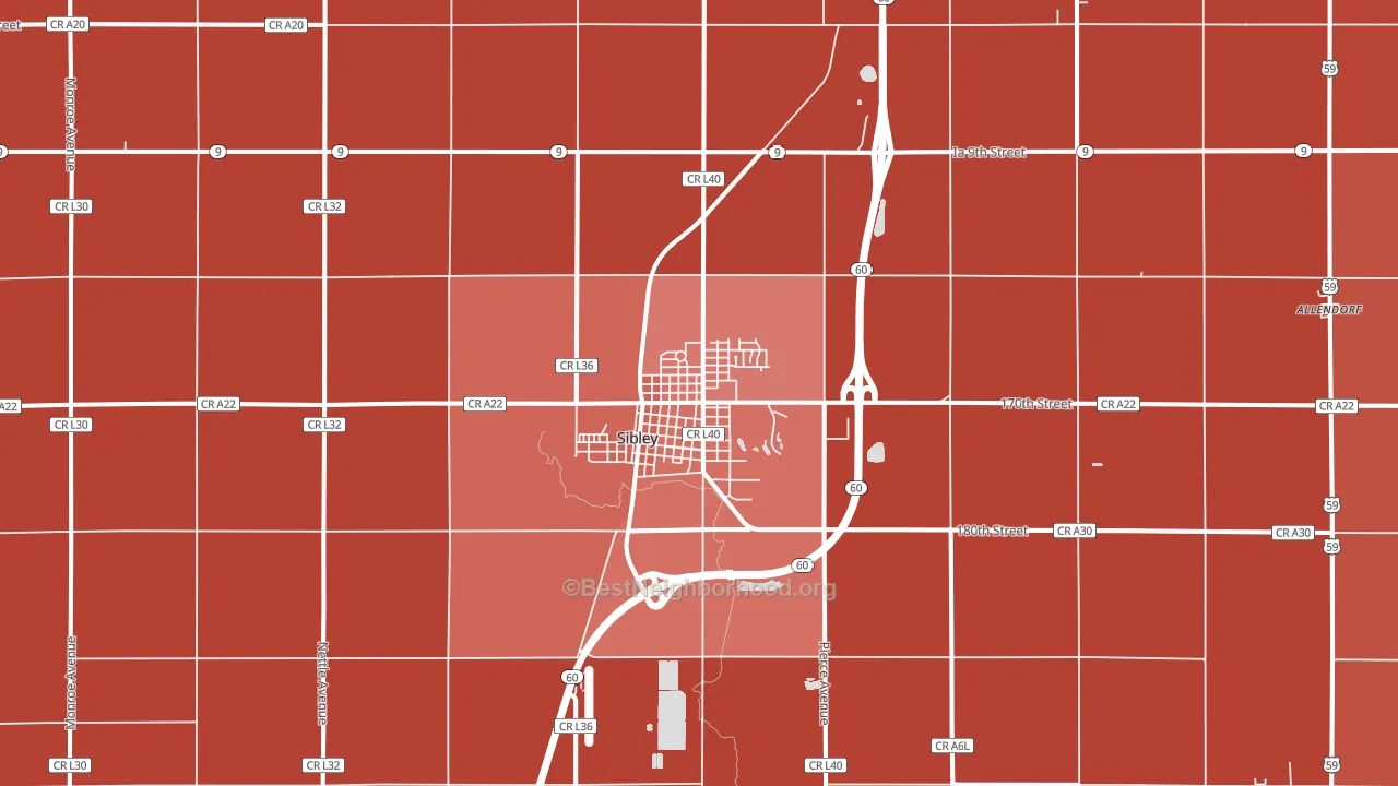 51249, IA block-group political-lean map