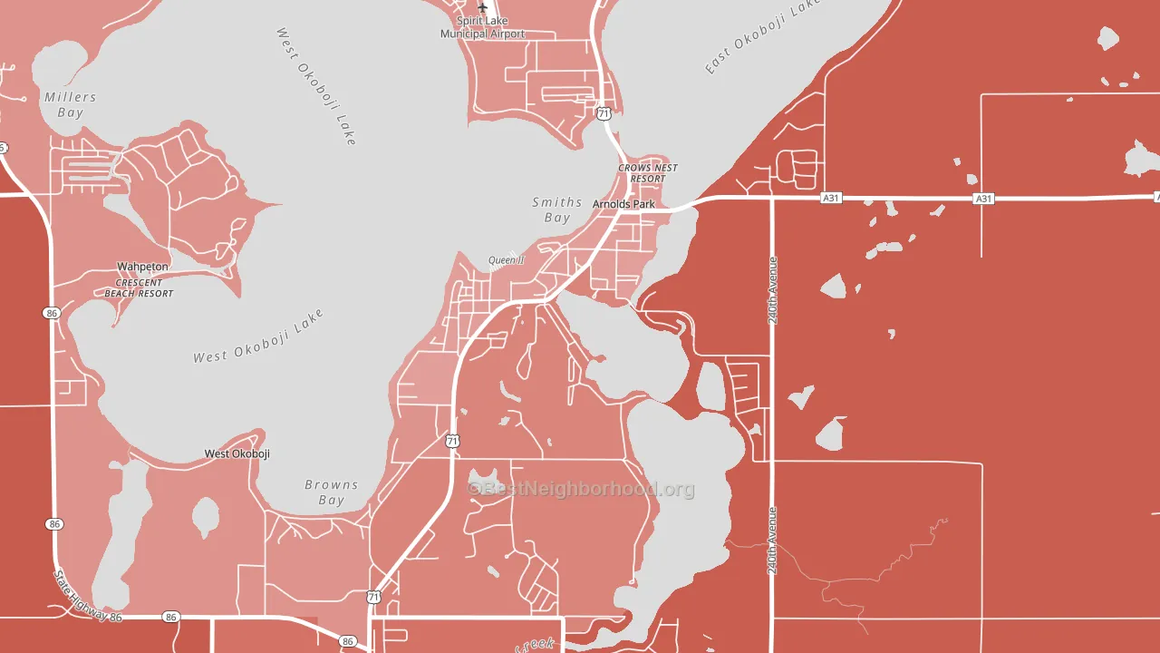 51331, IA block-group political-lean map