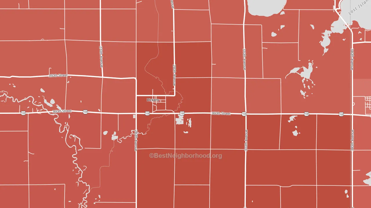 51333, IA block-group political-lean map