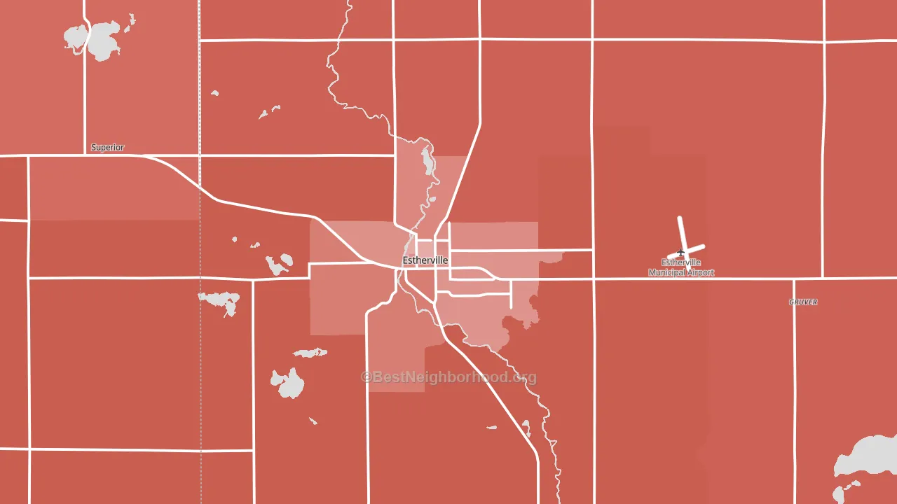 51334, IA block-group political-lean map