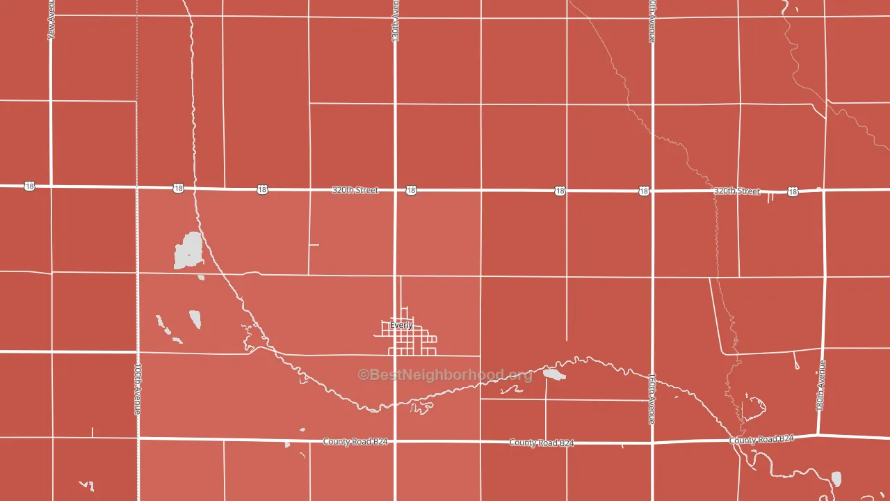 51338, IA block-group political-lean map