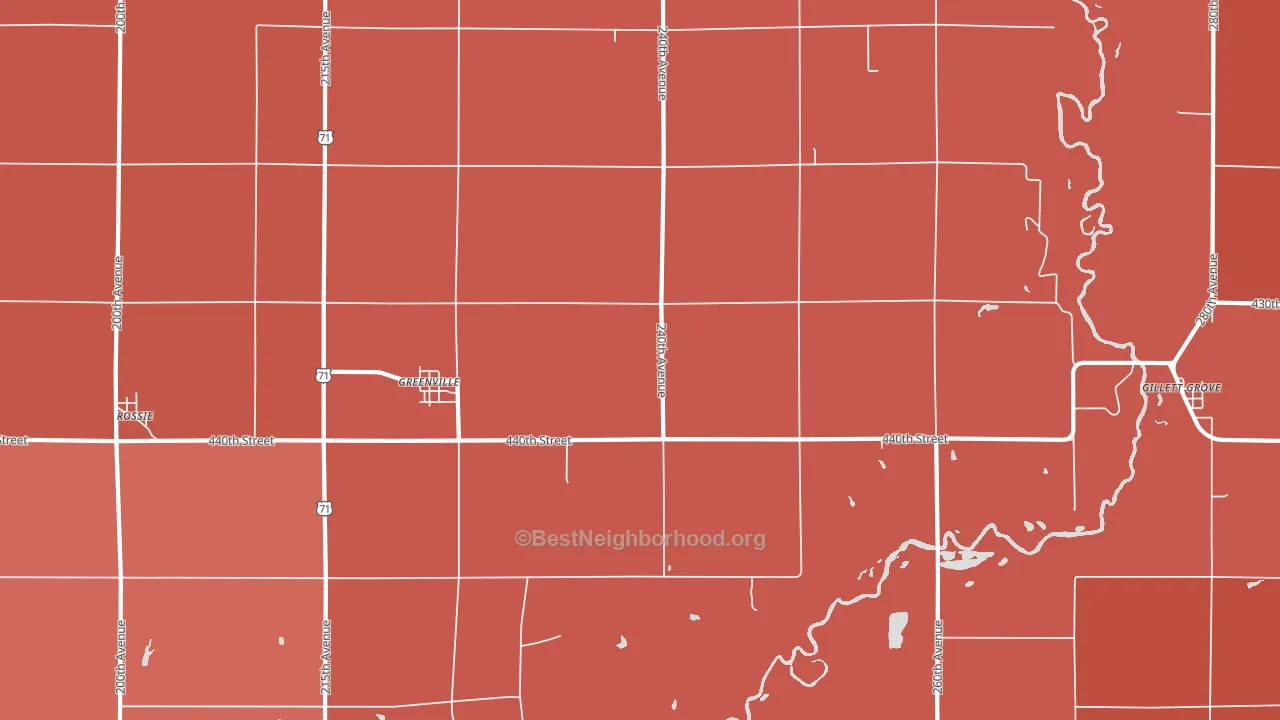 51343, IA block-group political-lean map