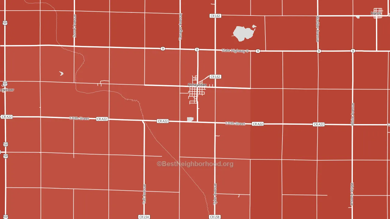 51354, IA block-group political-lean map