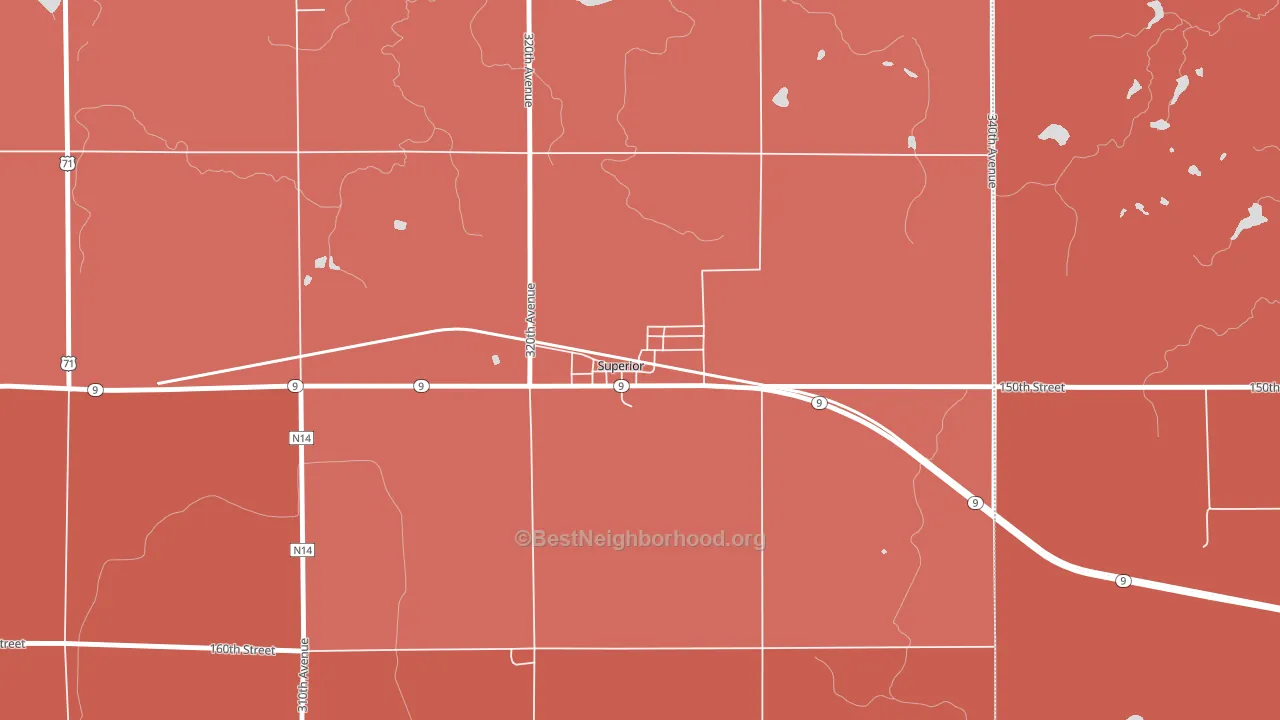 51363, IA block-group political-lean map