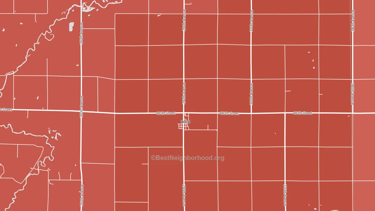 51366, IA block-group political-lean map