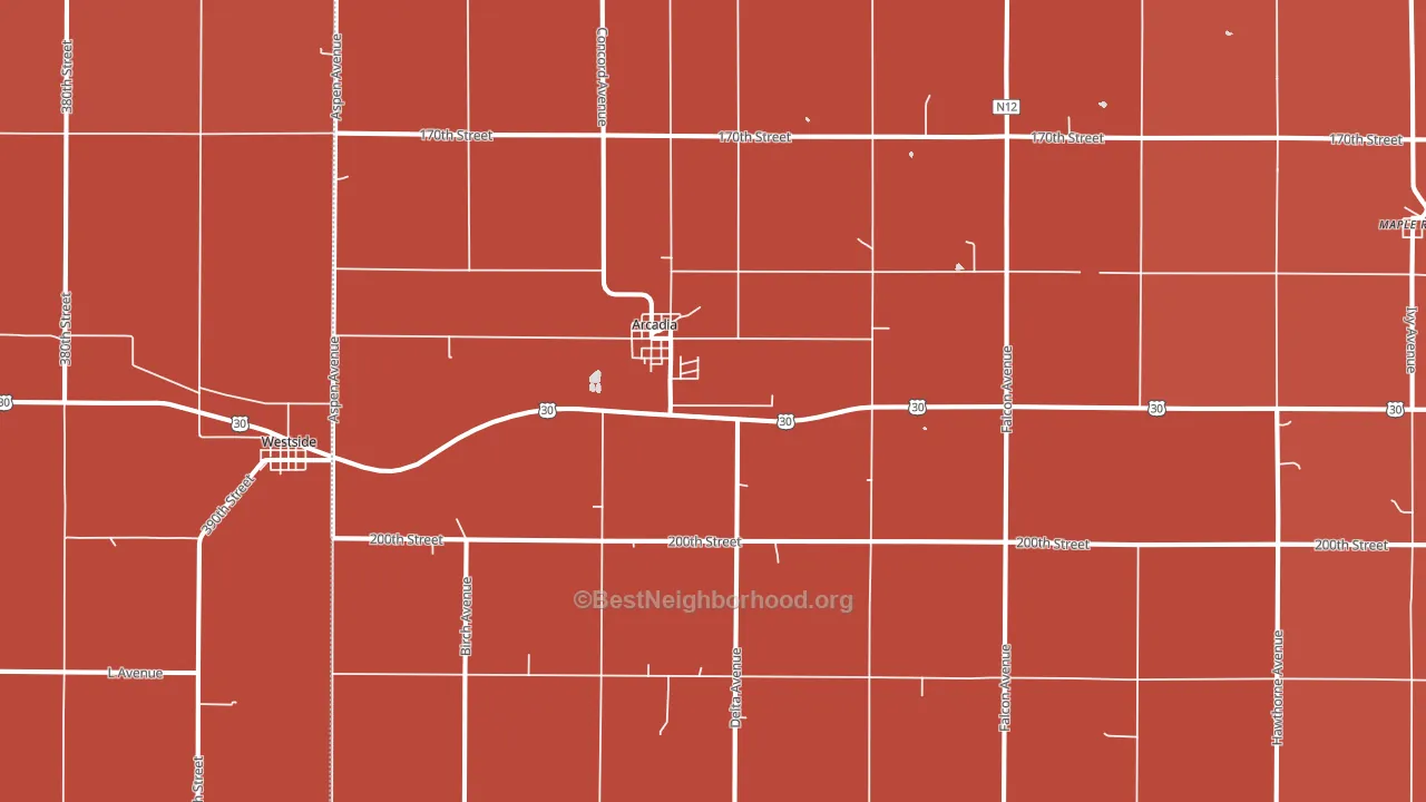 51430, IA block-group political-lean map