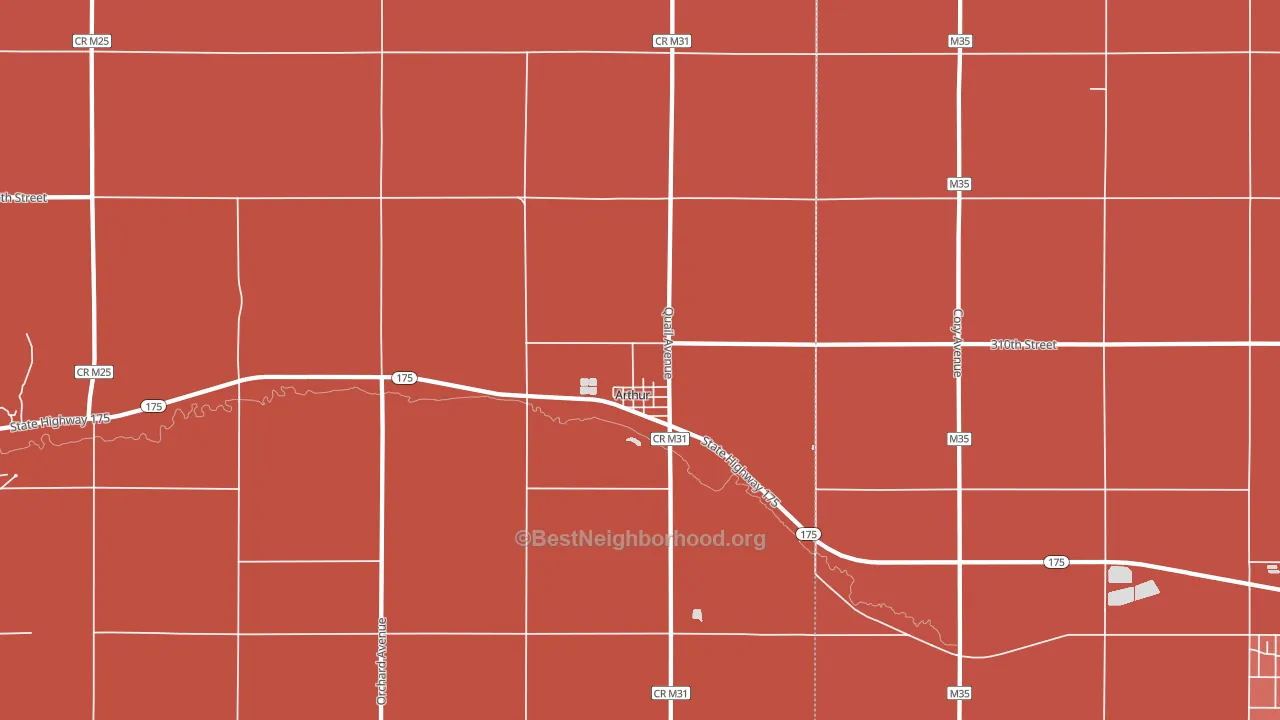 51431, IA block-group political-lean map