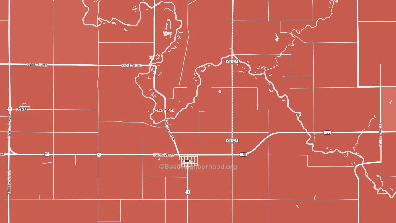 51433, IA block-group political-lean map