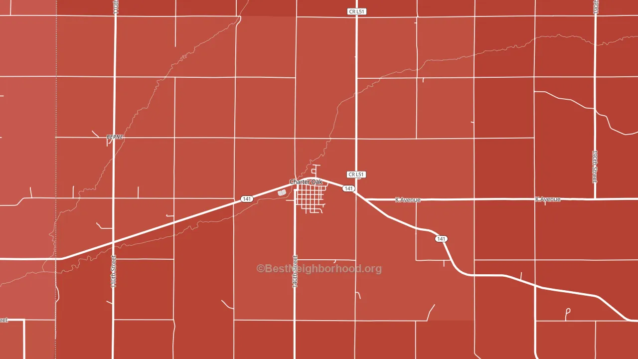 51439, IA block-group political-lean map
