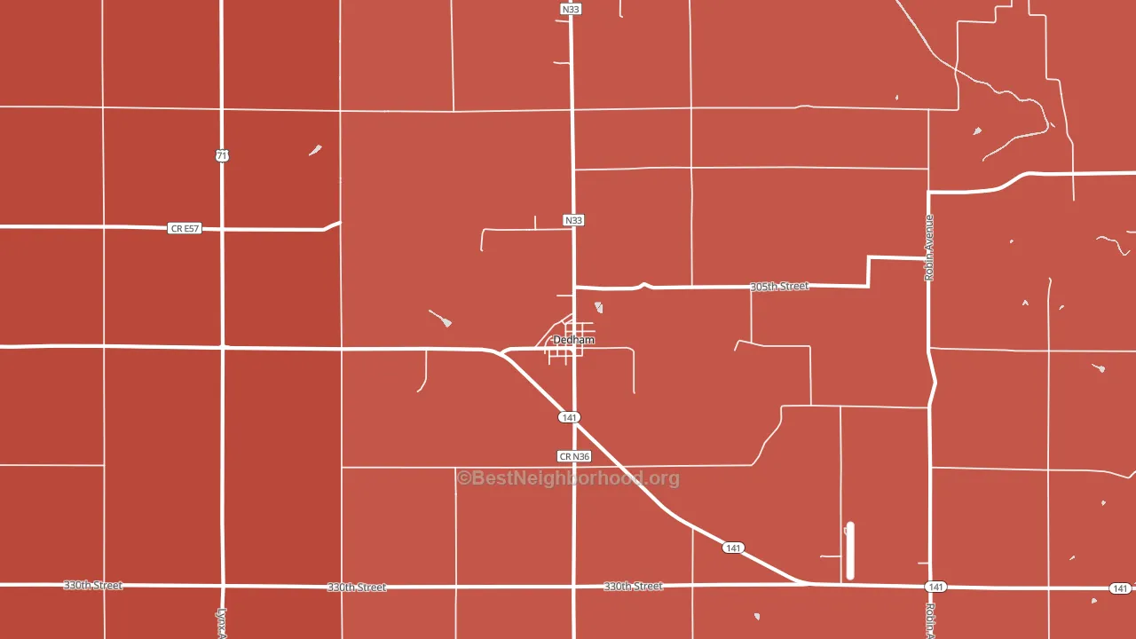 51440, IA block-group political-lean map