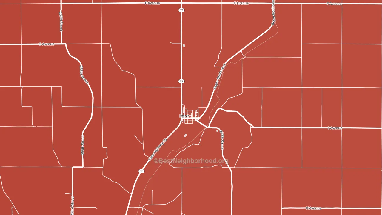51441, IA block-group political-lean map