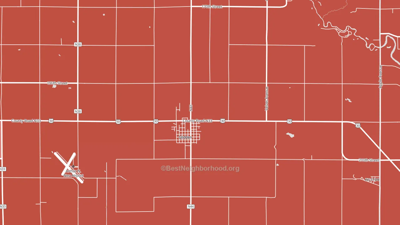 51443, IA block-group political-lean map