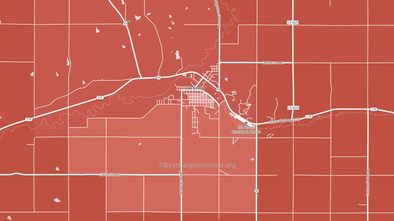 51445, IA block-group political-lean map
