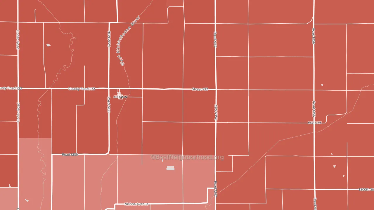 51447, IA block-group political-lean map