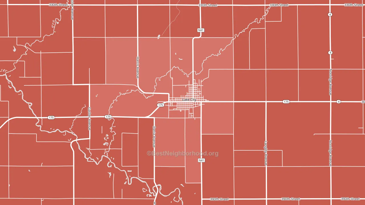 51449, IA block-group political-lean map