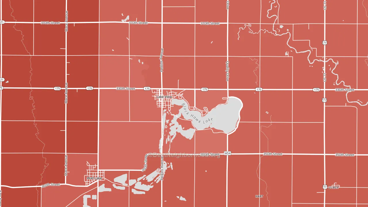 51450, IA block-group political-lean map