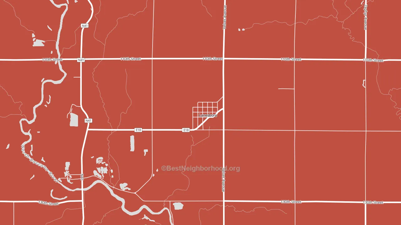 51451, IA block-group political-lean map