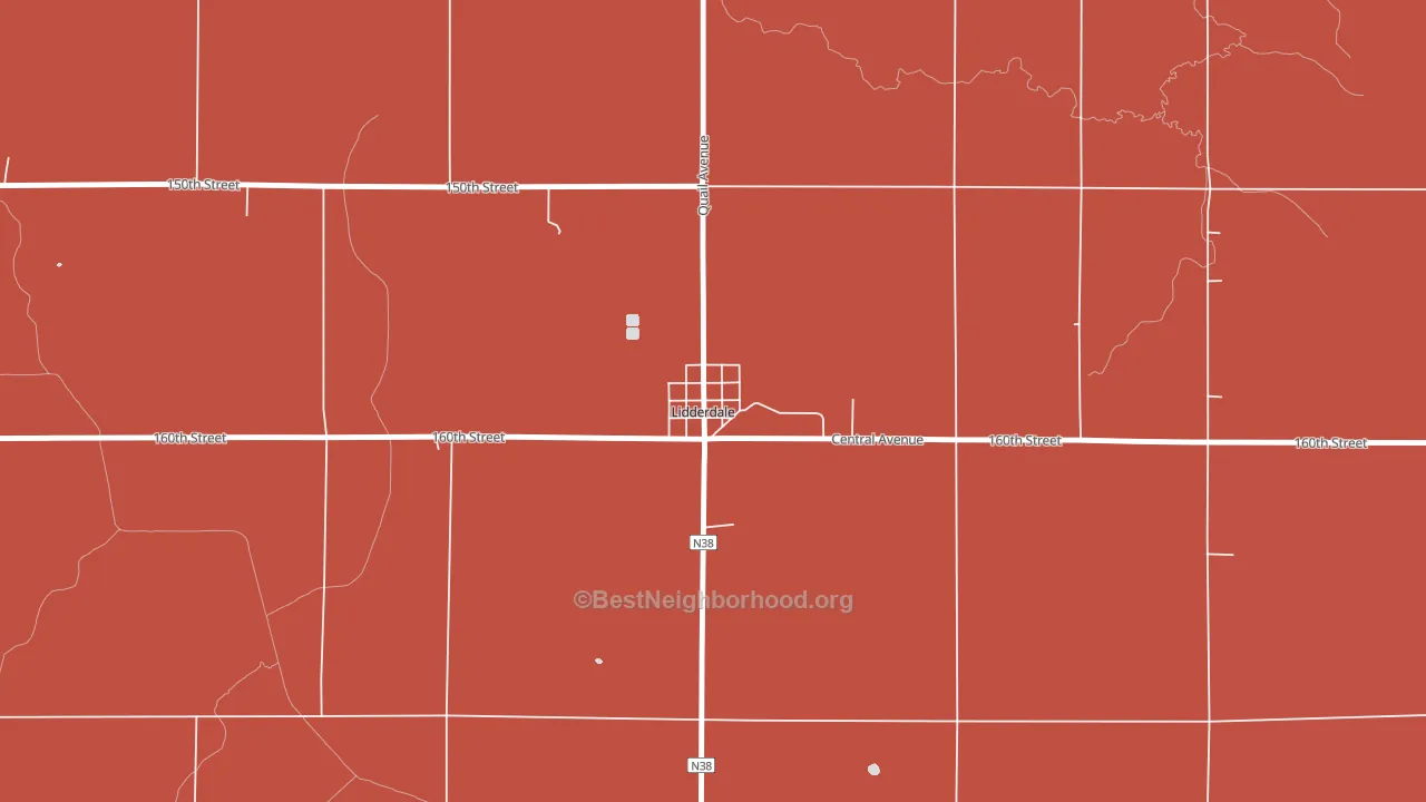51452, IA block-group political-lean map