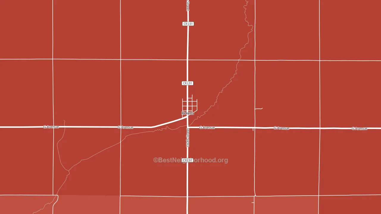51460, IA block-group political-lean map