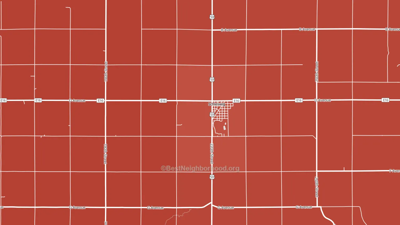 51461, IA block-group political-lean map