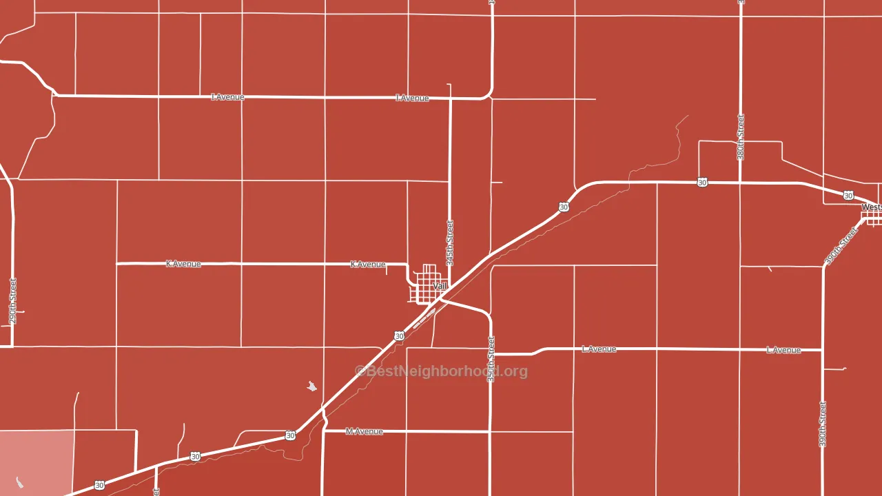 51465, IA block-group political-lean map