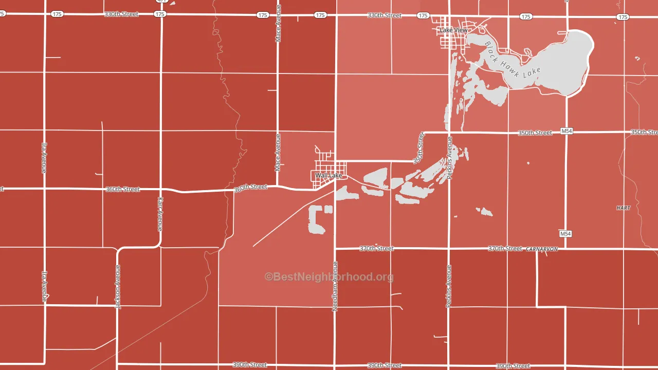 51466, IA block-group political-lean map
