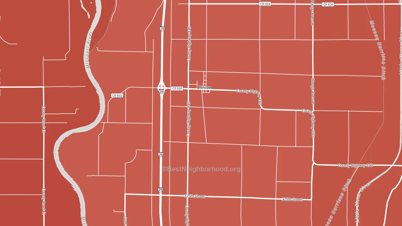 51523, IA block-group political-lean map