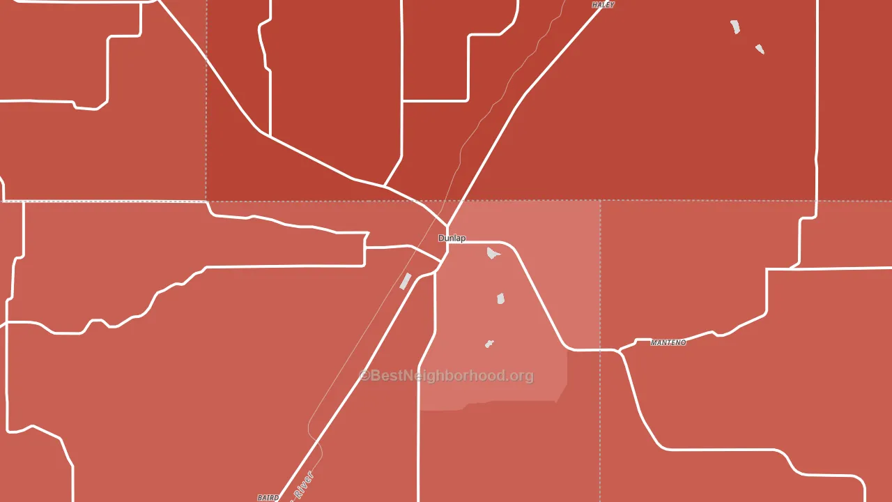 51529, IA block-group political-lean map