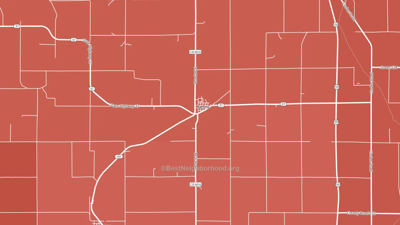 51530, IA block-group political-lean map