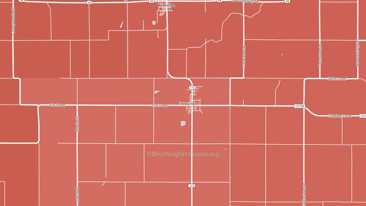 51531, IA block-group political-lean map