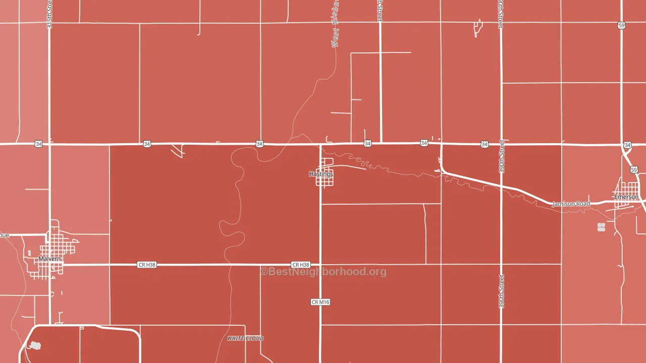 51540, IA block-group political-lean map