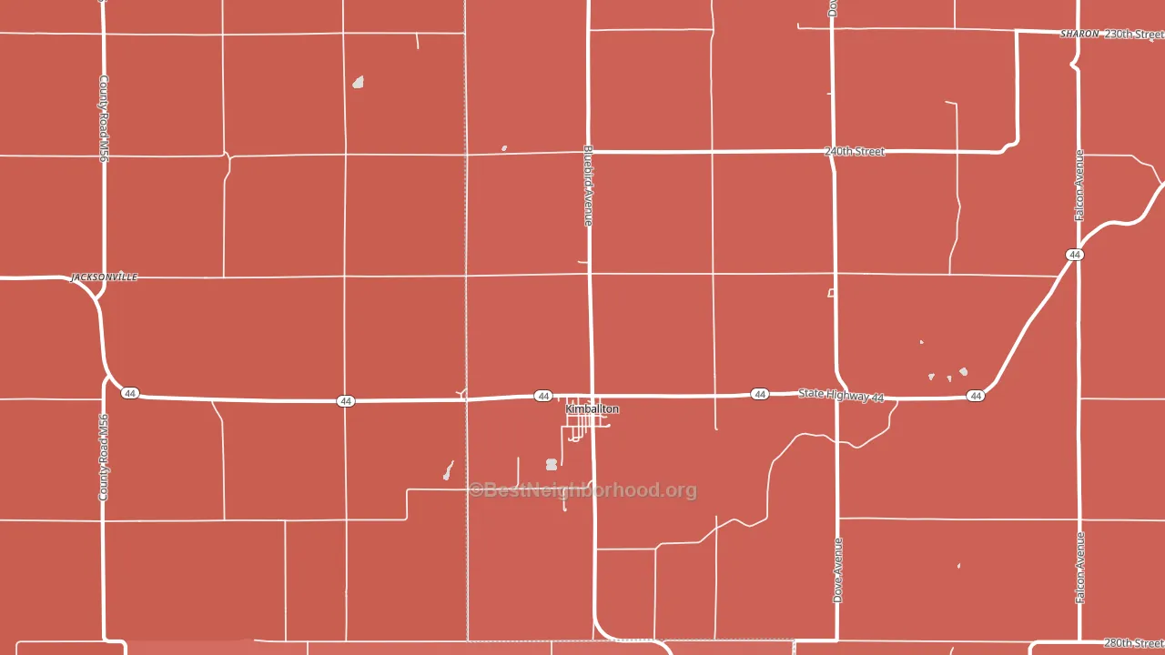 51543, IA block-group political-lean map
