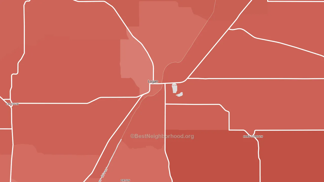 51546, IA block-group political-lean map