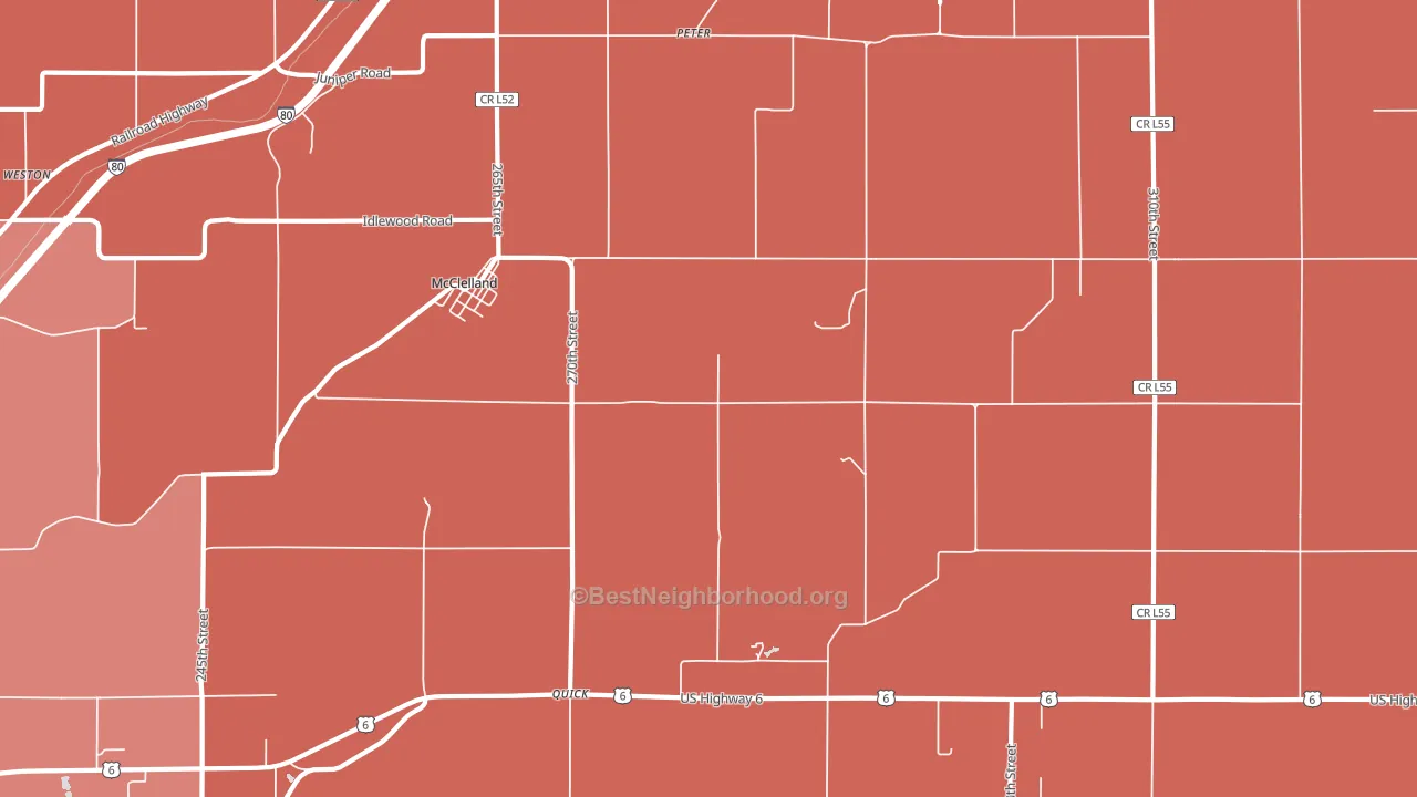 51548, IA block-group political-lean map