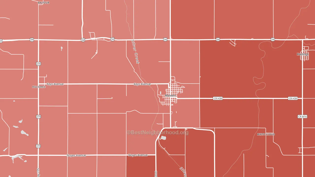 51551, IA block-group political-lean map