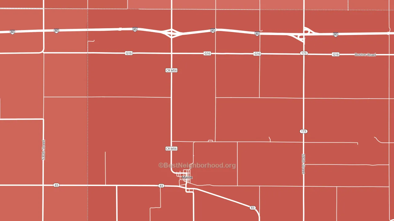 51552, IA block-group political-lean map