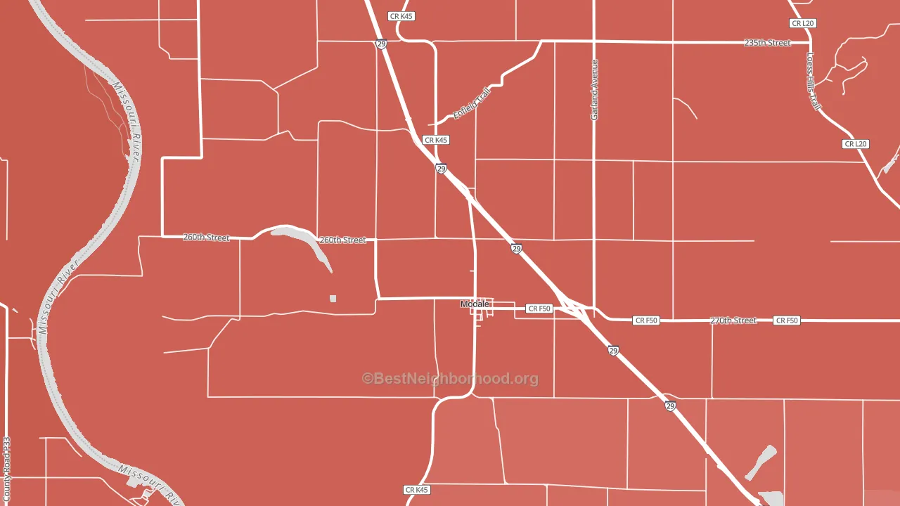 51556, IA block-group political-lean map