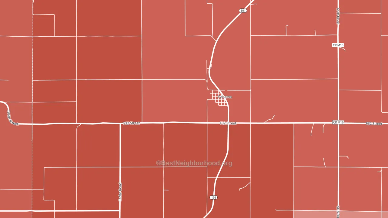 51562, IA block-group political-lean map
