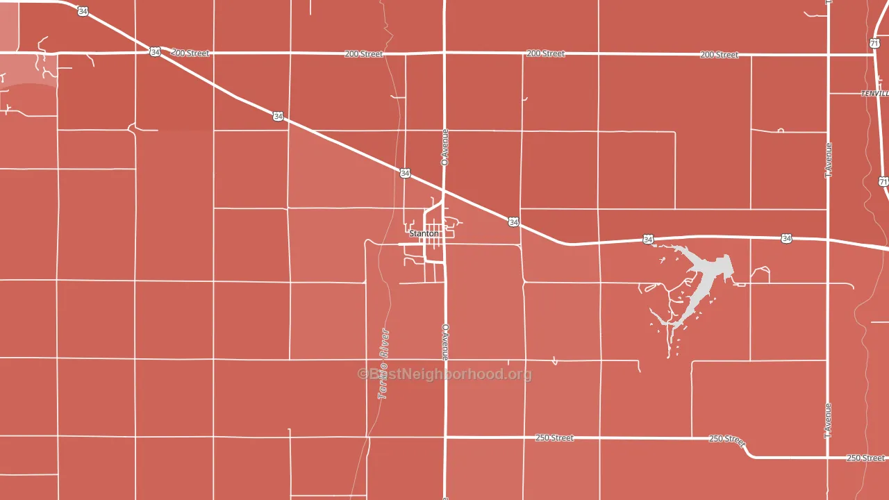 51573, IA block-group political-lean map