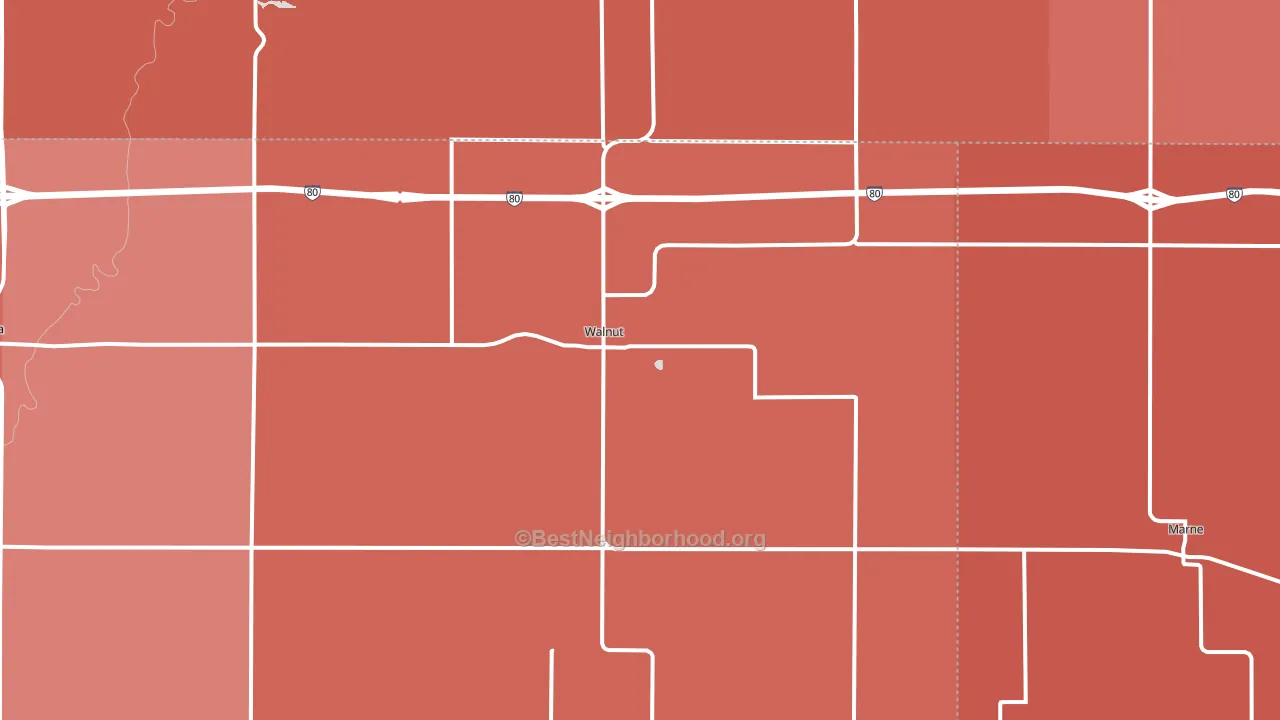 51577, IA block-group political-lean map