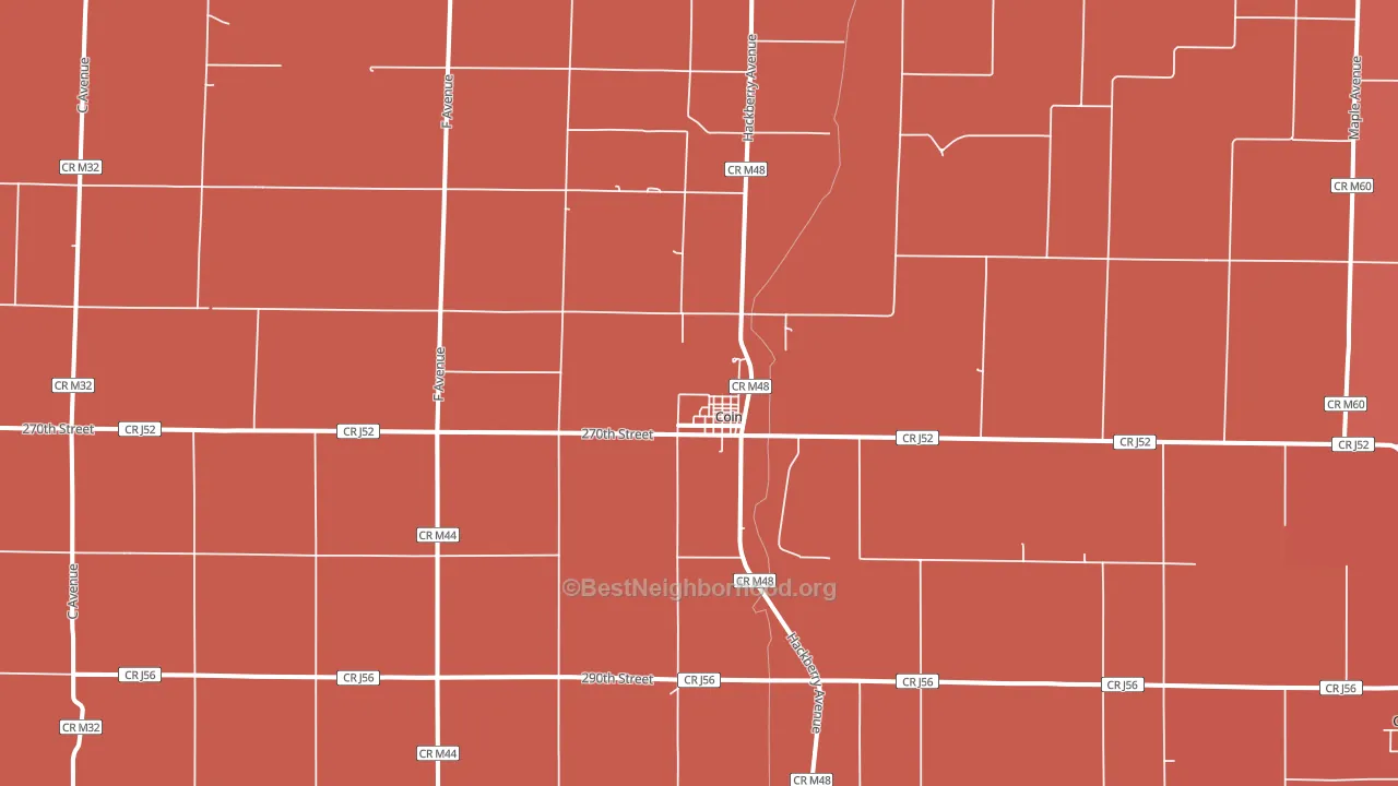 51636, IA block-group political-lean map
