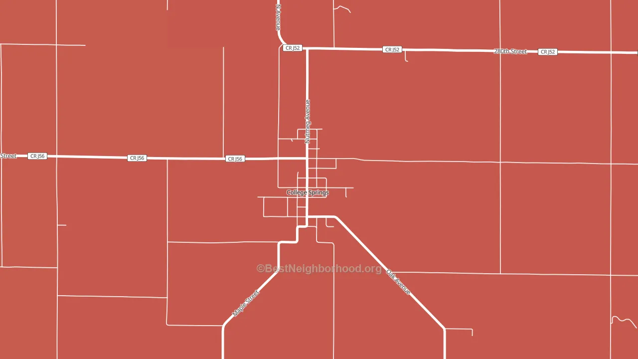 51637, IA block-group political-lean map