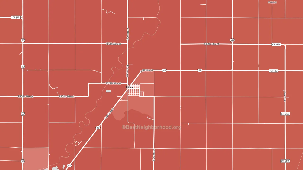 51638, IA block-group political-lean map