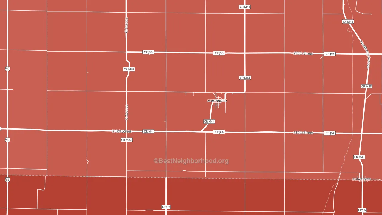 51647, IA block-group political-lean map