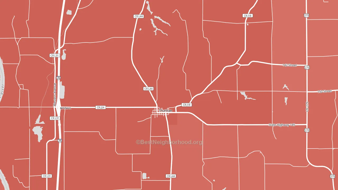 51654, IA block-group political-lean map