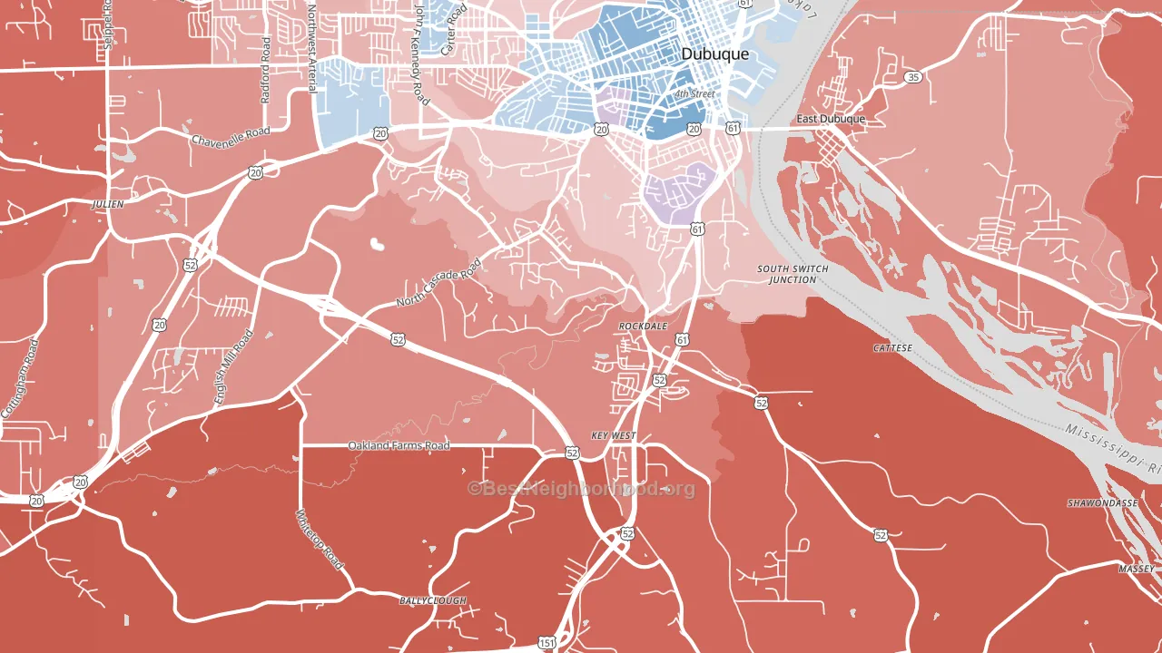 52003, IA block-group political-lean map