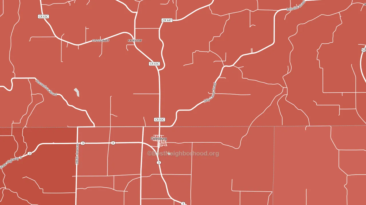 52035, IA block-group political-lean map