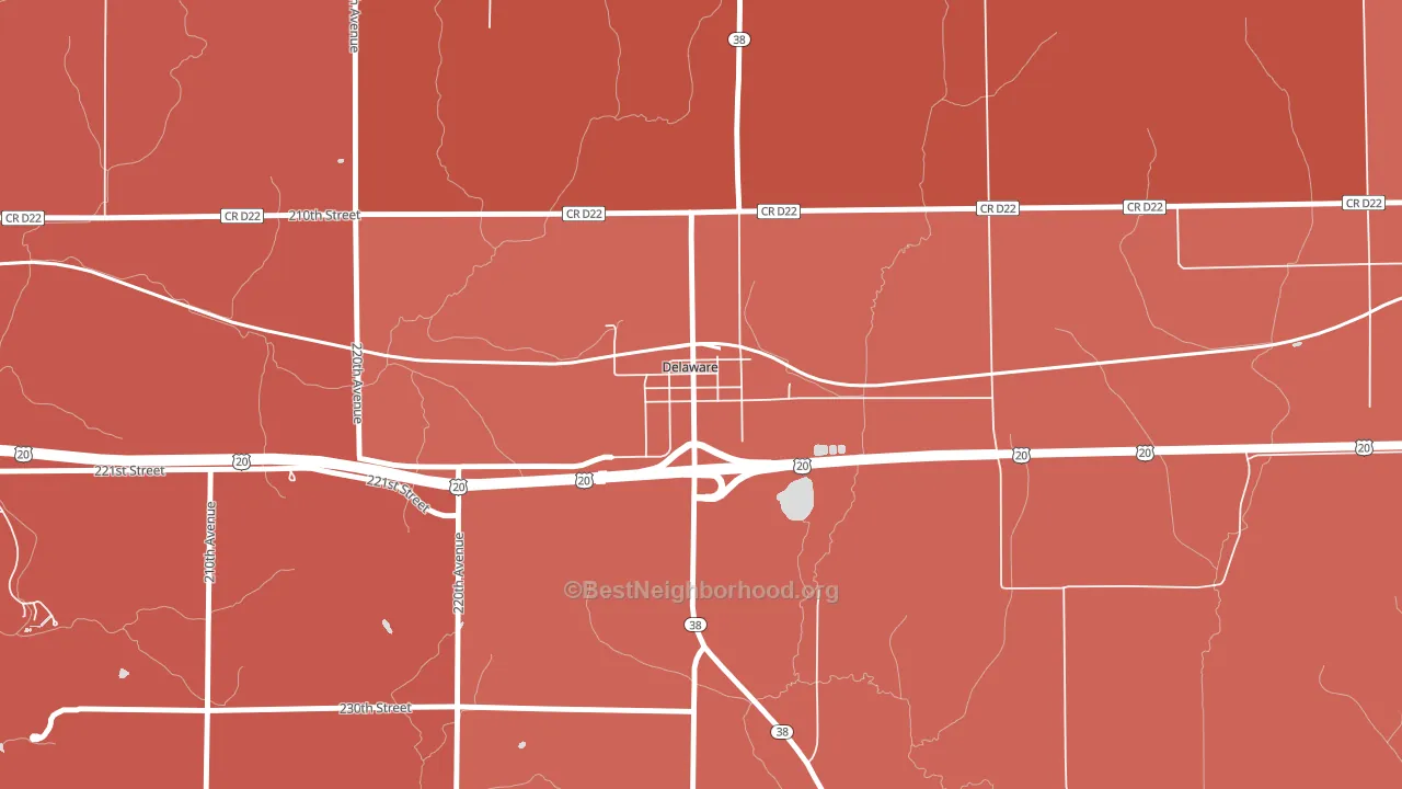 52036, IA block-group political-lean map