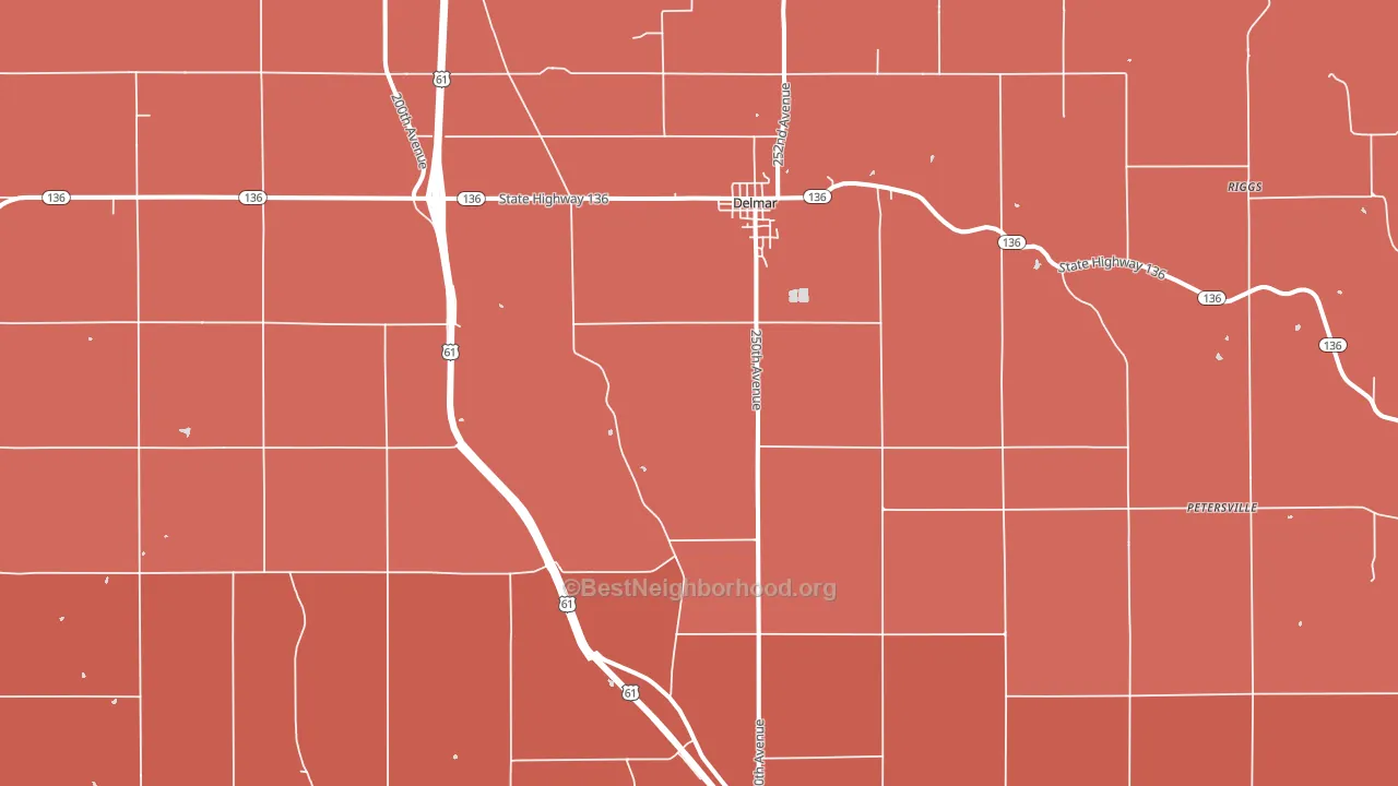 52037, IA block-group political-lean map
